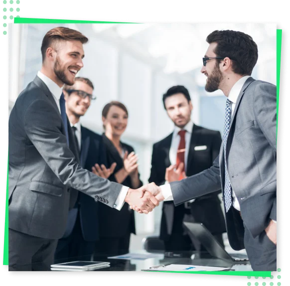 a group of people shaking hands