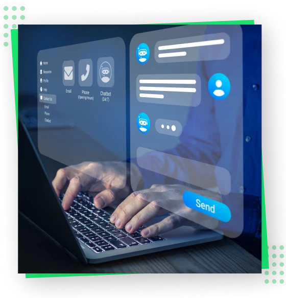 a person typing on a laptop