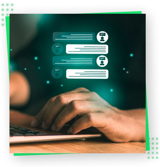 a person typing on a laptop