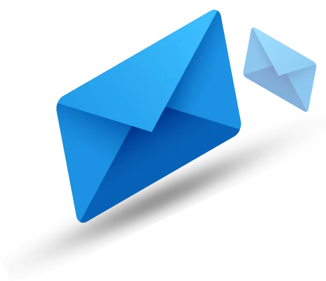 2 blue envelopes